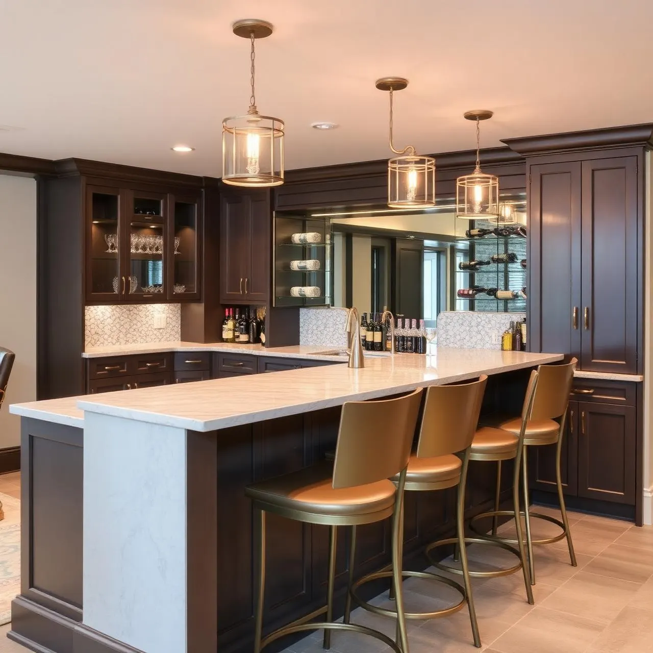 Basement wet bar